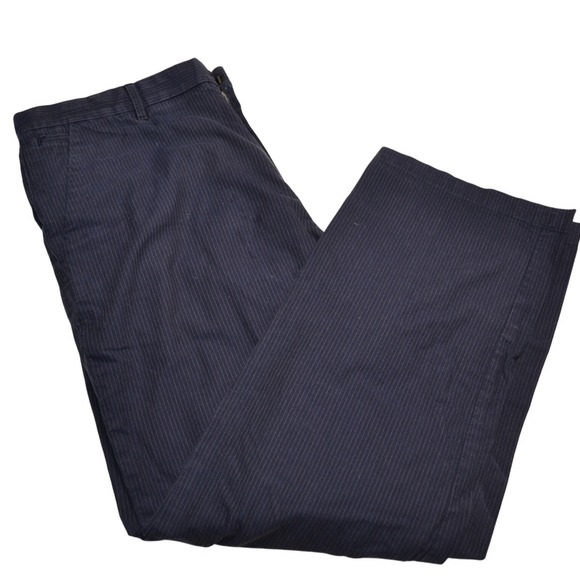 Banana Republic Other - Banana Republic Mens Straight Fit Pinstripe Dress Pants 34x30 Navy Blue Cotton
